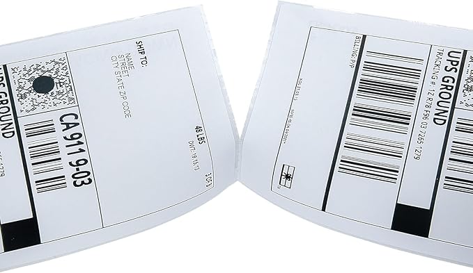 L LIKED 4000 Fanfold 4" x 6" Direct Thermal Labels, with Perforated line for Thermal Printers - Compatible with Zebra & Rollo Printer