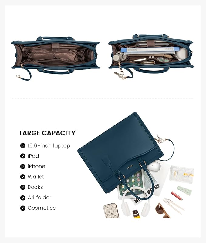 LOVEVOOK Laptop Tote Bag for Women, Office Work Bag Briefcase fit for 15.6 inch Laptop, Large Capacity Teacher Bag Handbag