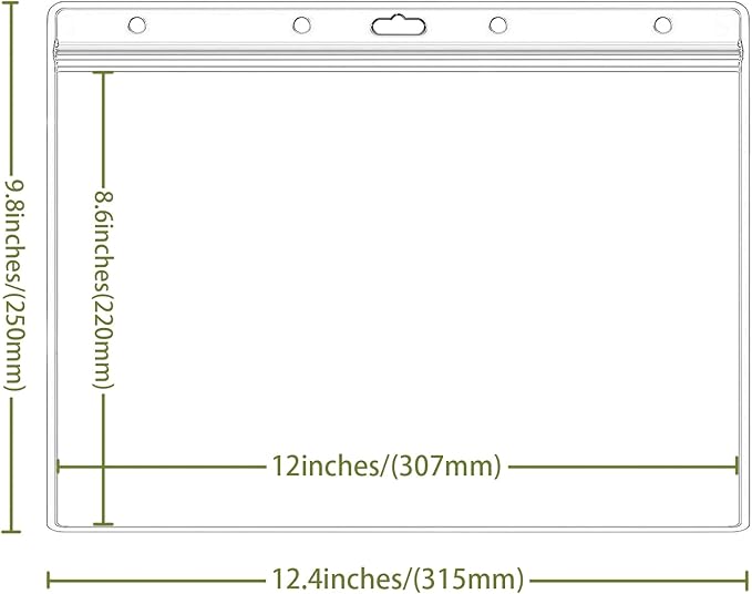 Bird Fiy Sheet Protectors 10 Pack 8.5" x 11" Waterproof Resealable Zip Wall Sign Holder Page Protectors Clear Photo Plastic Sleeves for Documents, Photos, and Wall Sign Display (Horizontal, 10 Pack)