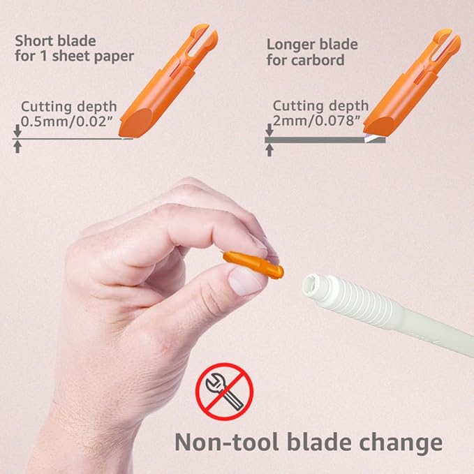 Ceramic Box Cutter Mini Pen Craft Cutting Tools Precision Cutter Safety Package Opener cutter for Crafting Pen with 1 Replacement Blade