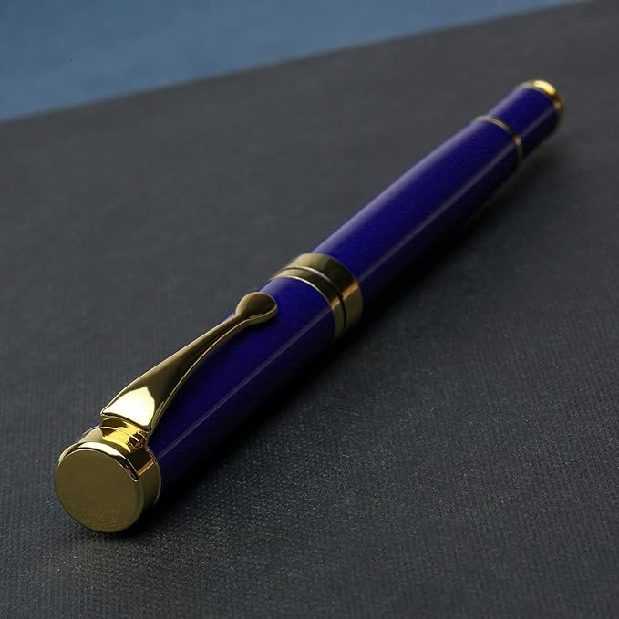 YIVONKA Personalized custom pen Luxury pens Free Engraving roller Ballpen,Ballpoint pen,office ballpoint pen, Black Ink,Gifts for Men,Women, Classy Gift Box (Blue)