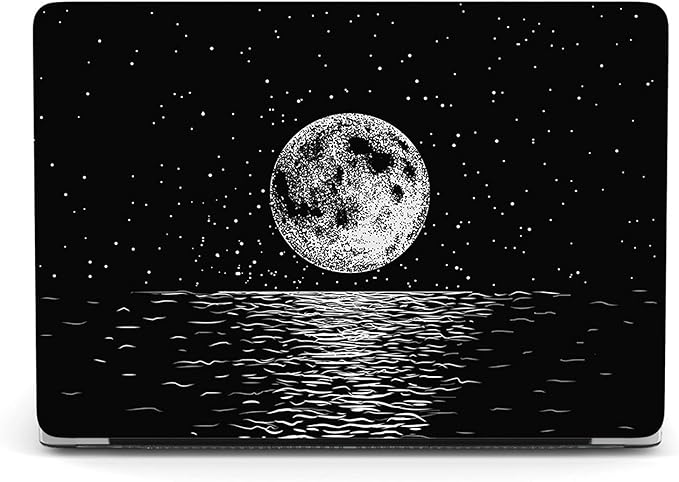 Case Compatible with MacBook Air 11 Inch Model A1370 & A1465, 2 in 1 Matte Plastic Laptop Hard Shell Snap on Case Bundle with Keyboard Cover for Mac Air 11,6" - Moon