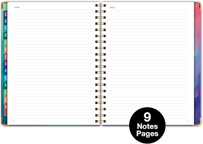 HARDCOVER 2026 Planner, 8.5"x11": 14 Months (November 2025 - December 2026), Daily Weekly Monthly Planner, Yearly Agenda, Bookmark, Pocket Folder and Sticky Note Set (Orchid)