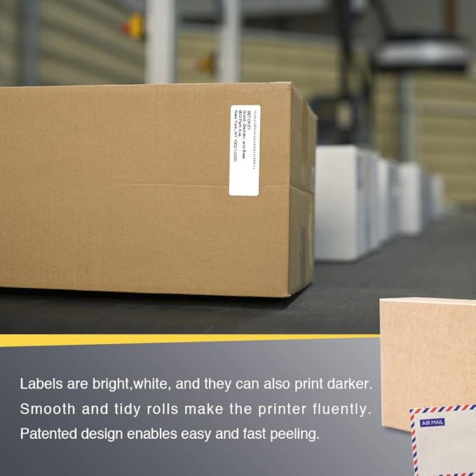 BETCKEY - 3" x 1" (76 mm x 25 mm) UPC Barcode & Address Labels Compatible with Zebra & Rollo Label Printer,Premium Adhesive & Perforated [10 Rolls, 13750 Labels]