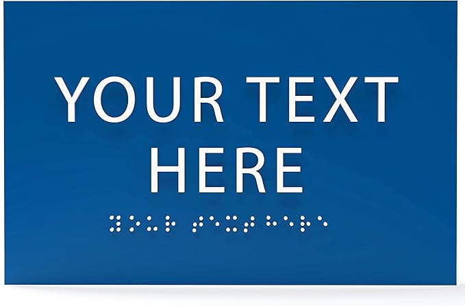 6" X4" Personalized Custom Sign- Tactile Graphics Grade 2 Braille Text | ADA Compliant Wall Mount Plastic Signs For Schools, Offices, Businesses, Apartments & Restaurants