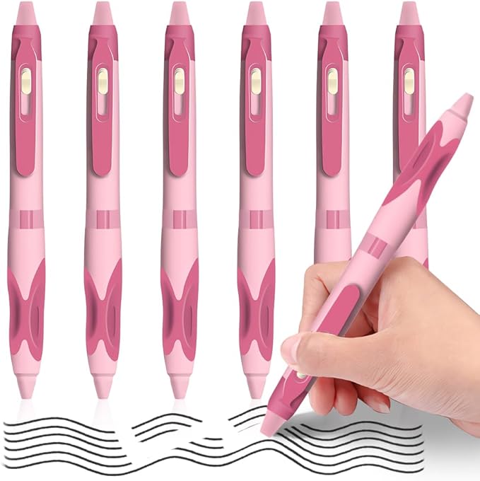 M&G 6 PCS Retractable Erasable Gel Pens, 0.5mm Black Ink Gel Pen, Fine Point Erasable Pen Make Mistakes Disappear, Premium Comfort Grip Note Taking and Crossword Puzzles