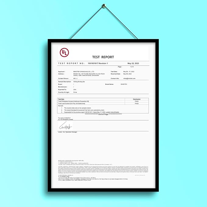 Binditek 12 Pack Heavyduty Clear Report Covers with Sliding Bars, 110 Sheet Capacity, 15mm Sliding Bar File Folder, Letter Size, 8 Mil Thick, Black, for Students and Coworkers