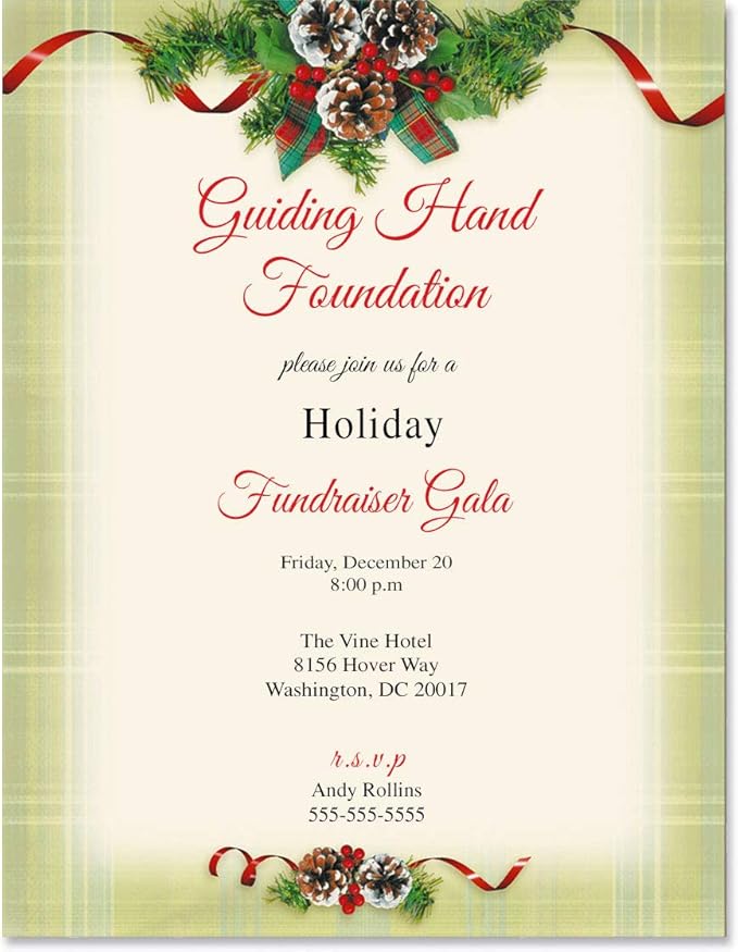 PaperDirect Natural Plaid Holiday Charm Border Paper, 8.5x11 Festive Stationery with Pine Boughs, Ribbons & Plaid Design for Cards, Invites, Scrapbooks & Seasonal Projects, 100 Sheets