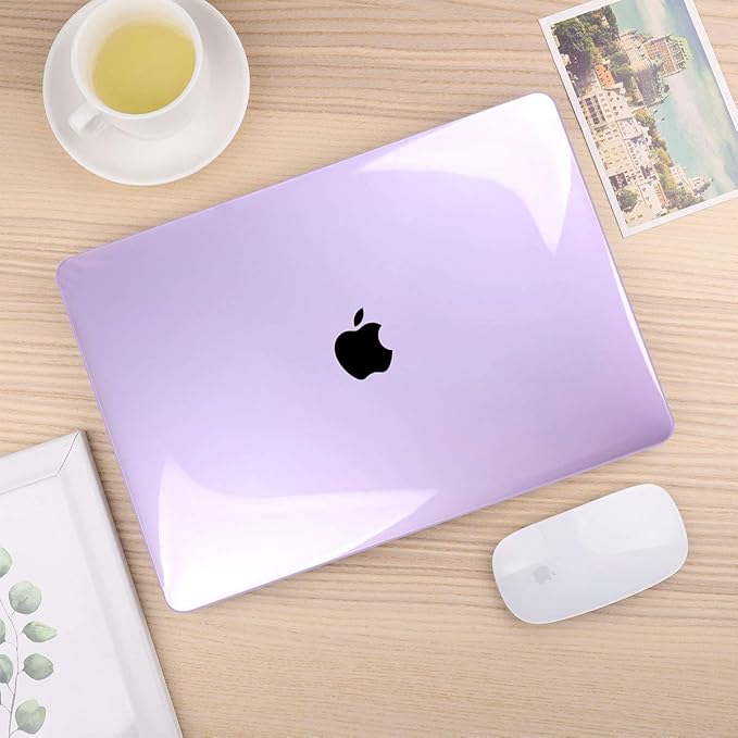 CISSOOK Cover for MacBook Pro 13 Inch Case Purple 2025-2020 Release A2251 A2289 A2338 with Touch Bar, Plastic Hard Shell Case with Keyboard Cover for Pro 13 M1 M2 - Purple