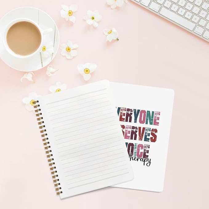 2 Pcs Speech Therapy Notebook, SLP Gifts Spiral Notebook College Ruled, Journaling Notebooks for Work, Speech Therapist Gift Note Books Home College Office Supplies Thank You Gifts for Therapists