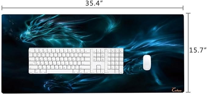 XXL Professional Large Mouse Pad & Computer Game Mouse Mat (35.4x15.7x0.1IN, Dragon)