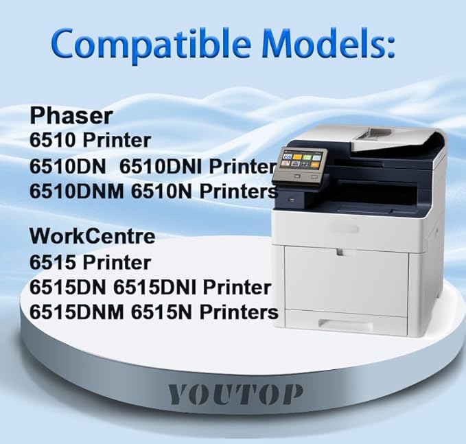 4pk Phaser 6510 Workcentre 6515 Drum Unit Cartridge for 108R01420 108R01419 108R01417 108R01418 Drum Replacement for Xerox Phaser 6510 WorkCentre 6515 Printer