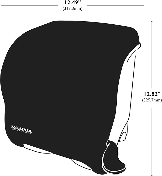 San Jamar Classic Element Paper Towel Dispenser Wall-Mounted Commercial Roll Dispenser, Fits All Core Sizes with Lever for Bathroom, Kitchens, and Restaurants, Plastic, Universal Paper, Black Pearl