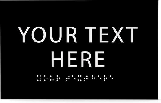 6" X4" Personalized Custom Sign- Tactile Graphics Grade 2 Braille Text | ADA Compliant Wall Mount Plastic Signs For Schools, Offices, Businesses, Apartments & Restaurants