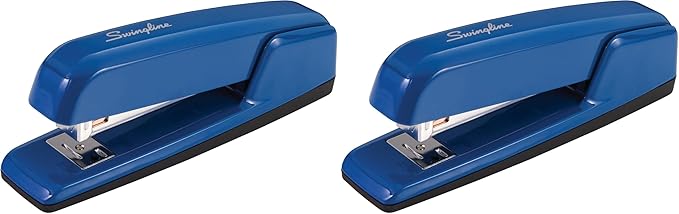 Swingline Stapler, 30 Sheet Capacity, 747 Business Stapler, Jam Free, Metal, Royal Blue (74729) (Pack of 2)