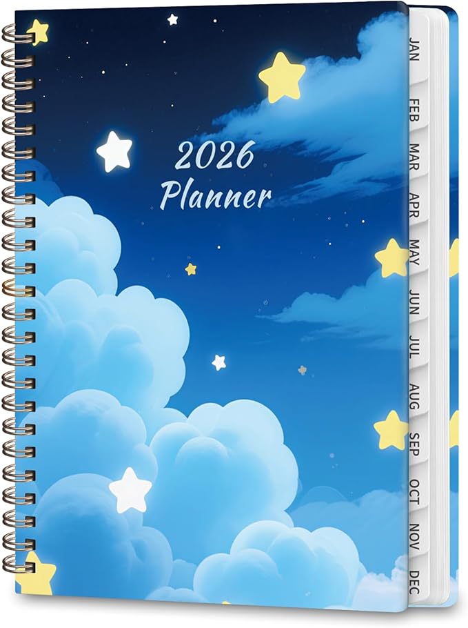 2026 Planner, Weekly and Monthly Calendar Academic Planner, Jan 2026 - Dec 2026, Planning Agenda Book for Desk Accessories and School Supplies - A5 (6.3'' x 8.5'')