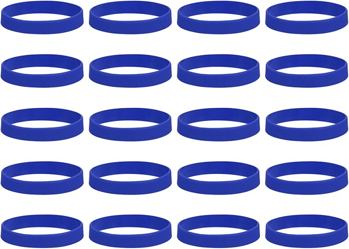 MECCANIXITY 100Pcs Silicone Rubber Bands Non-slip 4 Inch Flat Elastic Rubber Wrapping Bands for Books, Traps, Art, Wrapping Paper, Cord Wraps, Dark Blue