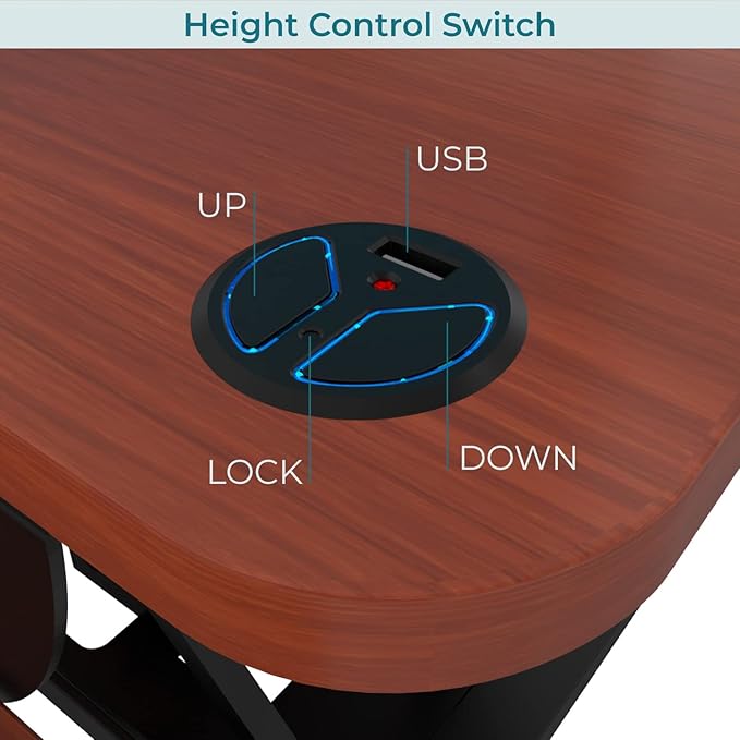 VERSADESK® PowerPro™ 36” x 31” Corner Standing Desk Converter | 36 Inch Electric Height Adjustable Desk Riser - Sit or Stand w/programmable Controller, Keyboard Tray & USB Hub, Cherry
