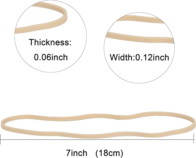 Rubber Bands Garbage Can Bands Elastic Large Size #117B 120 Pcs Trash Can Rubber Bands Black Elastics Bands 7 inch Assorted For Office Supplies Home