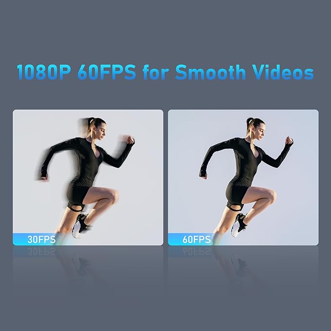 1080P 60FPS Webcam, VIZOLINK FHD computer video camera with 4 Noise-canceling Microphone, Privacy Cover and Tripod for PC/Mac, Work with Live Streaming, Gaming, Video Calls, ZOOM, Skype, OBS, Facetime