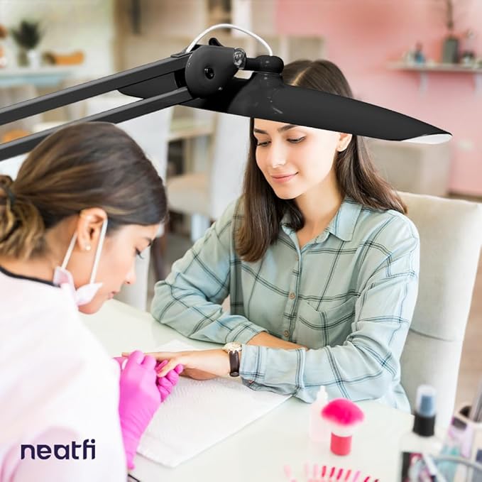 Neatfi XL 2,200 Lumens LED Task Lamp, 24W Super Bright Desk Lamp, 117 Pcs SMD LED, 4 Level Brightness, Dimmable, Task Light for Home, Office, Workbench (Non-CCT, Space Gray)