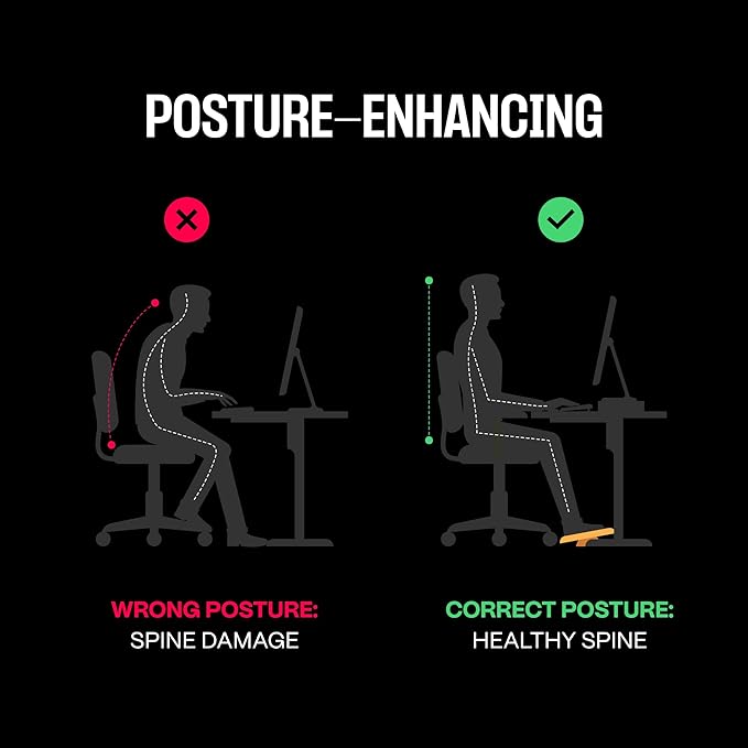 Adjustable Under Desk Foot Stool - Ergonomic Foot Rest with 7 Angles - Walnut