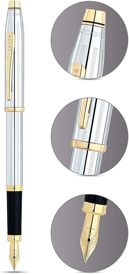 Cross Century II Refillable Fountain Presented in a Luxury Gift Box - Medium Point, Black Ink, Medalist