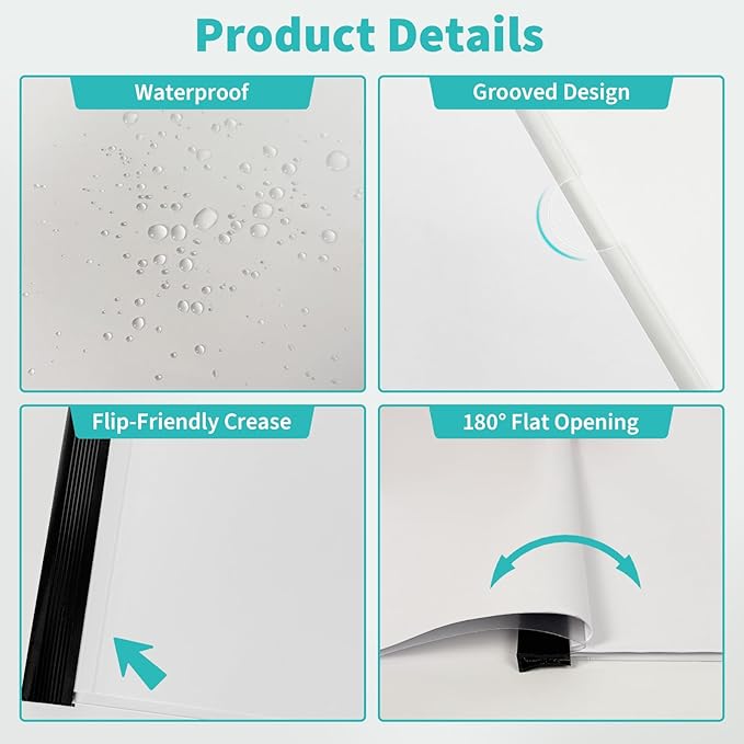 Binditek 40 Pack Clear Report Covers with Sliding Bars, 25 Sheet Capacity, 5mm Binding Bars, Letter Size, 5.5 Mil Thick, Black, for Students and Coworkers