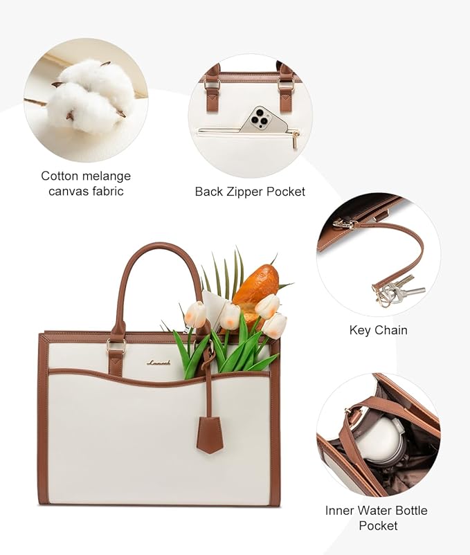 LOVEVOOK Laptop Tote Bag for Women, Office Work Bag Briefcase fit for 15.6 inch Laptop, Large Capacity Teacher Bag Handbag
