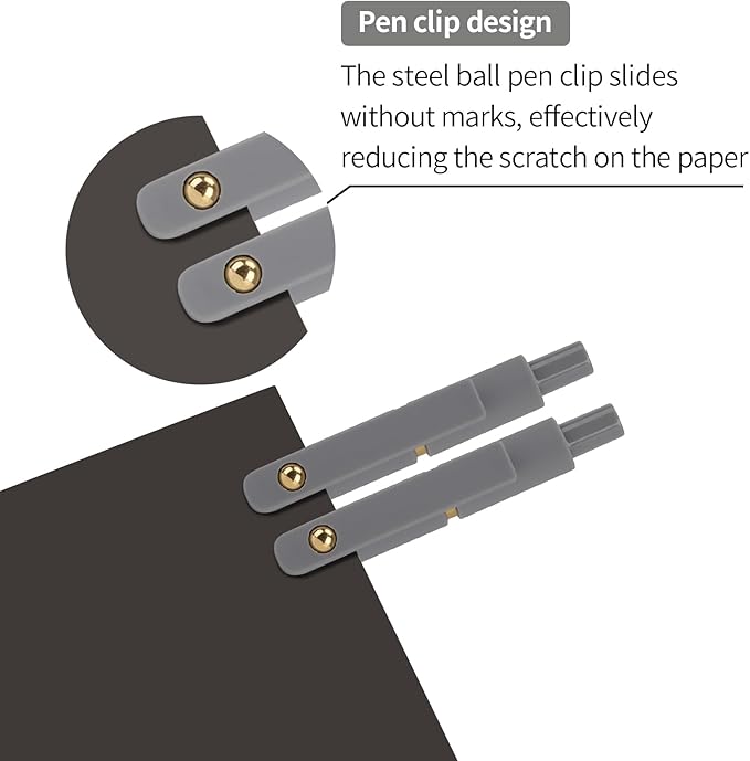 Ddaowanx Gel Pens, 12 Pcs 0.5mm Quick Dry Black Ink Pens Fine Point Smooth Writing Pens, Cute Office School Supplies Gifts for Women (12 Pcs Morandi-Black Ink)