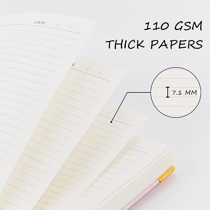 Spiral Notebook, Hardcover B5 College Ruled Notebooks, 300 Pages Notebooks for Work and School, 110 GSM Thick Papers Journals for Writing, Office Supplies for Women and Men Blue B5