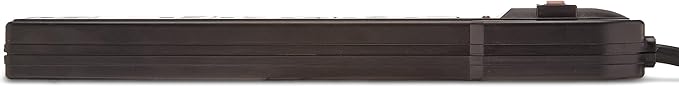 Amazon Basics Surge Protector Power Strip, 6-Outlet with 200J Protection, 2ft Extension Cord, Rectangle, Black (20 Pack)