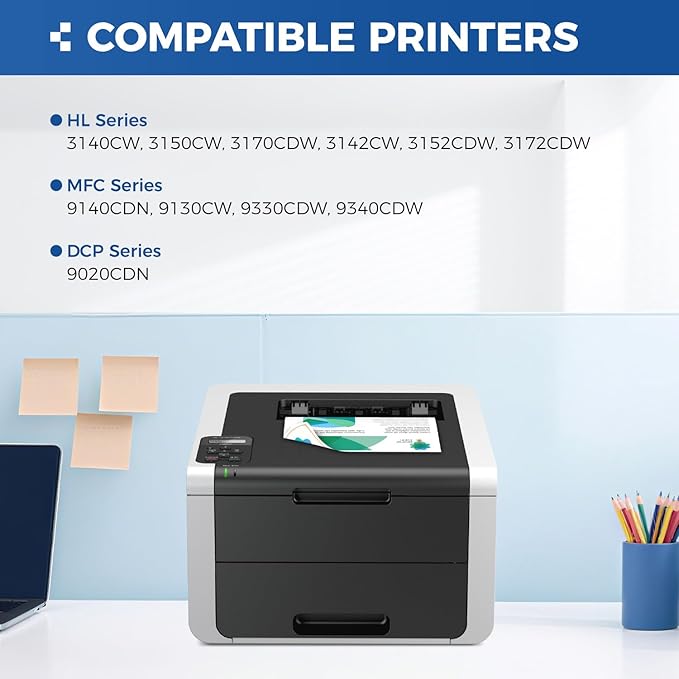 DR221CL Drum Unit (Not Toner)4-Pack Black Cyan Yellow Magent Compatible for Brother DR-221CL Imaging Drum for MFC-9130CW HL-3170CDW MFC-9340CDW HL-3140CW 3150CW MFC-9330CDW 9140CDN DCP-9020CDN Printer