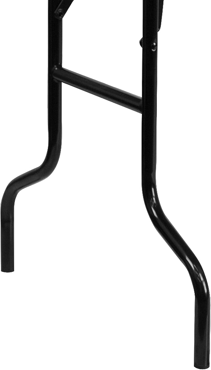 Flash Furniture Fielder 6' Rectangular All-Occasion Wood Folding Event Table, Foldable Portable Banquet Table with Wooden Top, Natural/Black