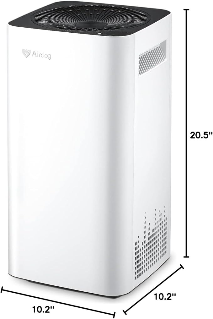Airdog X3 Home Air Purifier with Washable Filter -TPA Technology - Up to 20X More Effective than HEPA, Smart Control,AQI Air Cleaner for Smoke, Allergies, Pet Dander, Odor Removal to 0.0146μm