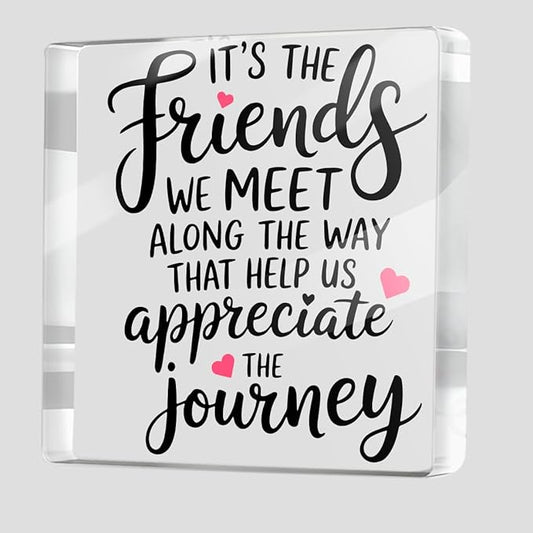 Friendship Gifts for Best Friends Bestie BFF, Friend Birthday Christmas Thanksgiving Gifts, Appreciation Acrylic Plaque Desk Decorative Signs for Home Office Living Room