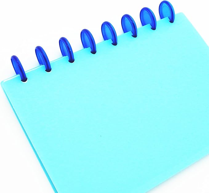 100pcs Discbound Notebook Discs DIY Planner Accessories fits for Tul,Levenger,Arc,Happy Planner,Talia(Transparent Blue,1.1inch/28mm)