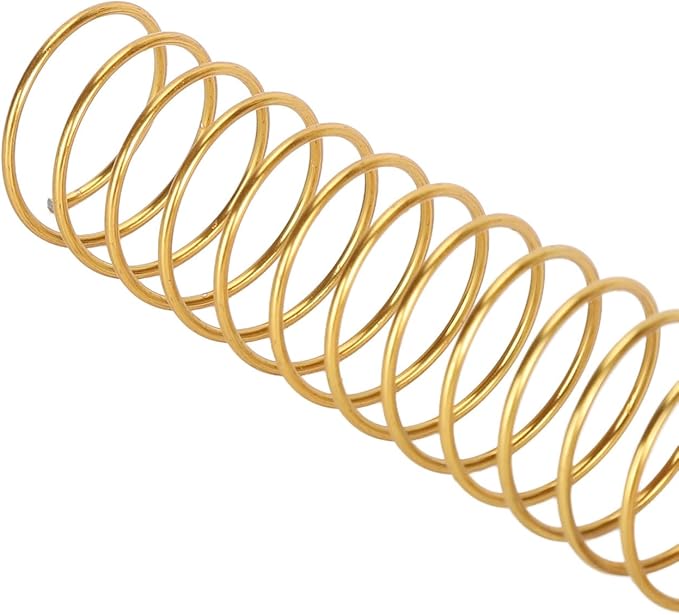 100pcs Total Spiral Binding Coil, 170 Sheets Capacity 4:1 Pitch and 48 Loops 360 Degree Rotation Wire Binding Spines for Size Paper of 8.5 x 11inch, Set Kit for A4 (Gold)