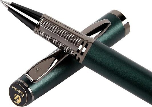 Liquid Ink Rollerball Pen,Essential Business Nice Pens,Metal pen Smooth writing stylish design effortless writing,Luxury pens with gift case for Men & Women with 2 Refills