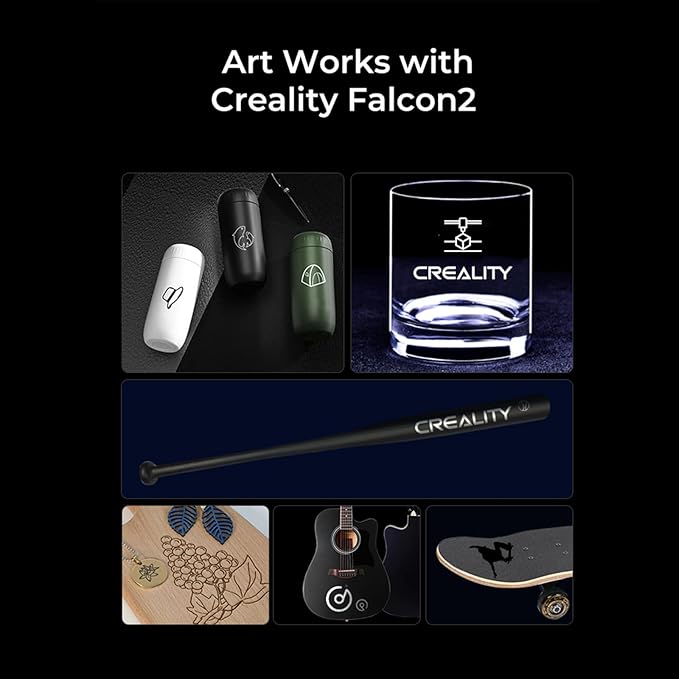 Creality 22W Laser Engraver 4-in-1 Rotary Roller Kit for Glass Tumbler Ring, 120W Power Laser Cutter and Engraver Machine, CNC Laser Engraving Machine Laser Engraver for Wood and Metal etc, 17" x 16"