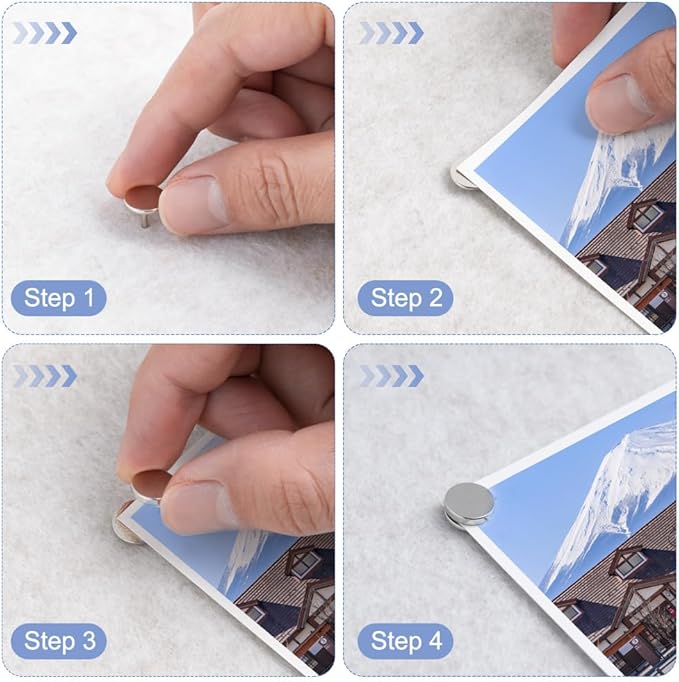 rhinocats Magnetic Push Pins, 20 Sets Magnet Thumbtack for Wall Bulletin Board Strong Decorative Pushpins Clip for Map Picture Hanging Kit Poster Holder