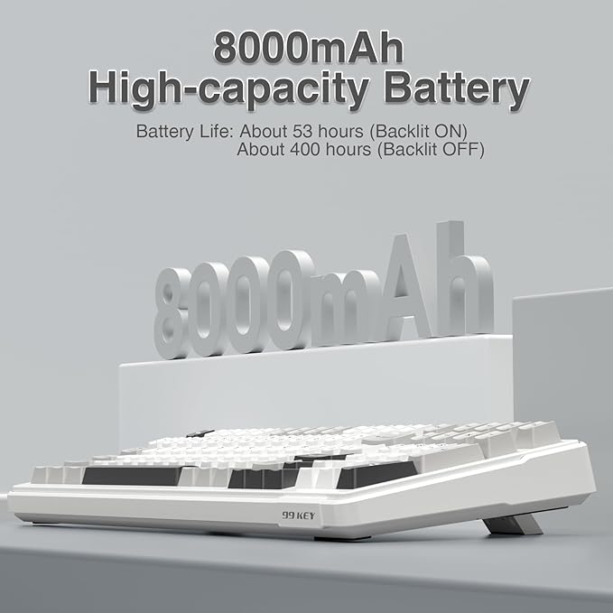 AULA F99 Wireless Mechanical Keyboard,Tri-Mode BT5.0/2.4GHz/USB-C Hot Swappable Custom Keyboard,Pre-lubed Linear Switches,RGB Backlit Computer Gaming Keyboards for PC/Tablet/PS/Xbox