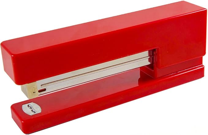 JAM PAPER Modern Desk Stapler - Red - Sold Individually