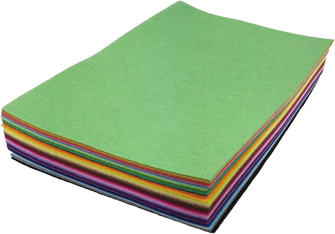 flic-flac 42pcs 8 x 12 inches (20cm*30cm) 42 Colors for Choice A4 Felt Fabric Sheet Assorted Color Felt Pack DIY Craft Patchwork