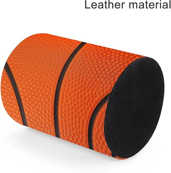 Basketball Print Texture Pen Holder Pencil Organizer Cute Pencil Cup Desk Decor Makeup Brush Holder PU Multifunctional Office Suppliesfor Home Classroom School