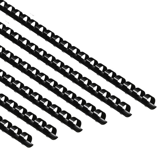 Yunsailing 150 Pack Plastic Binding Combs Plastic Binder Comb Ring 19 Ring Binding Spines Letter Size Spiral coils for Notebook Calendar(3/8 in,Black)
