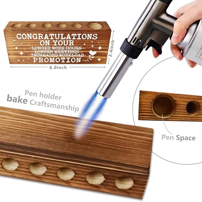 FOKCBOCM Promotion gift for Coworker Leader, Thank you Appreciation Birthday Gift for Mentor Leader Coach Boss, Going Away Gift Retirement Gift for Coworker Boss, Farmhouse Organizer Pen Holder-DBB13