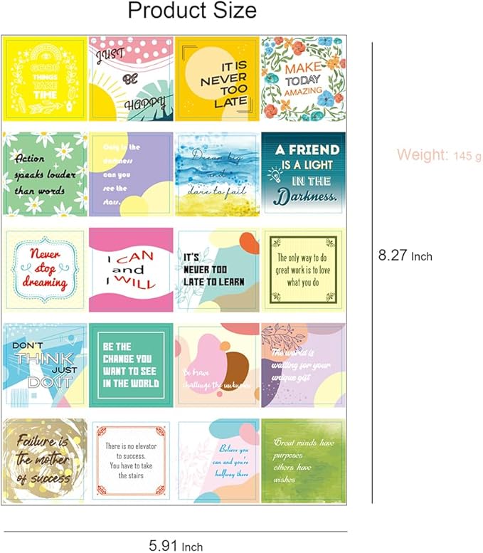 1700+ Planner Stickers Book, 24 Sheets Waterproof Repositionable Stickers for Journal, Bullet Planner, Scrapbook & Calendar, Functional Decorative Sticker Set & Gift (Inspirational Time)
