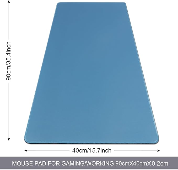 XXL Gaming Mouse Pad 35.4x15.7 Professional Large Mouse Pad & Computer Game Mouse Mat-90x40 Iceblueus