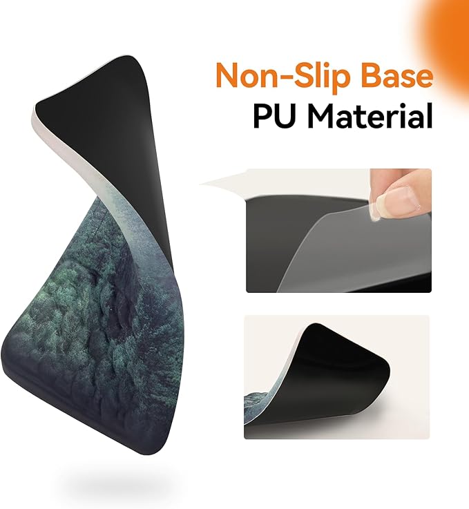 Ospelelf Mousepad with Wrist Rest Ergonomic Computer Comfortable Pain Relief Mouse Pad Wrist Support Green Forest Pattern